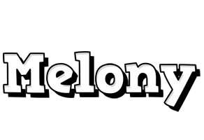 Melony snowing logo