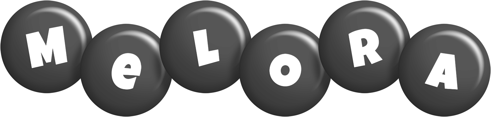 Melora candy-black logo