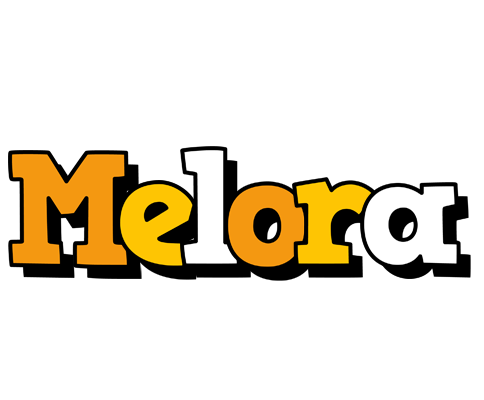Melora cartoon logo