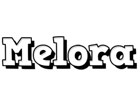 Melora snowing logo