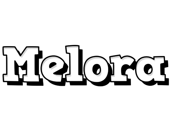 Melora snowing logo