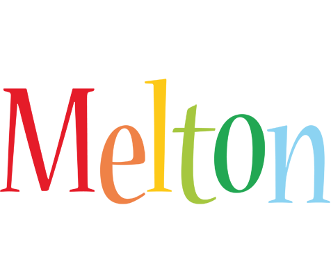 Melton birthday logo