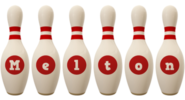 Melton bowling-pin logo