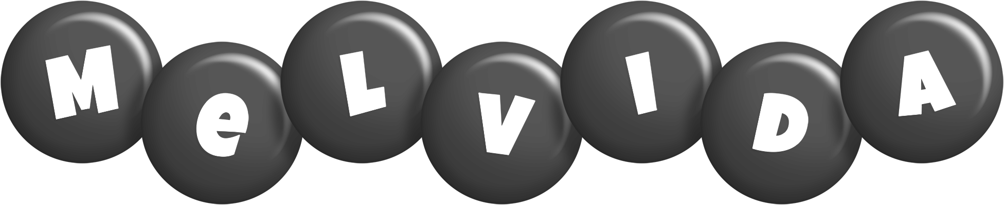 Melvida candy-black logo