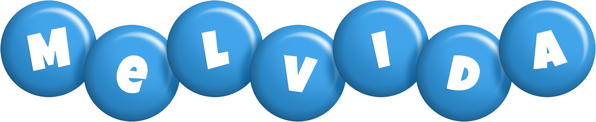 Melvida candy-blue logo