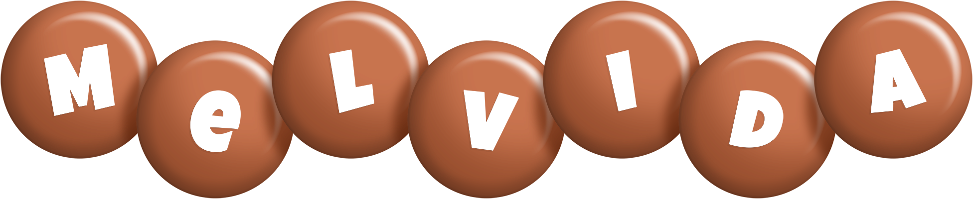 Melvida candy-brown logo
