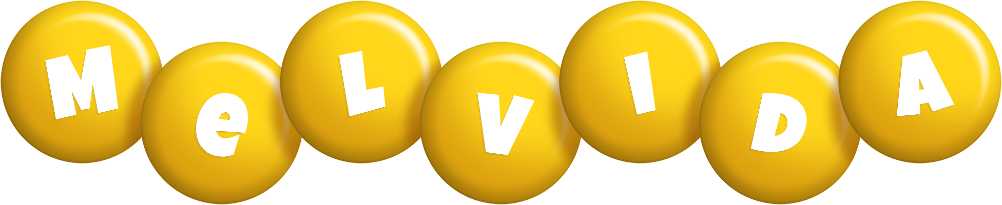 Melvida candy-yellow logo
