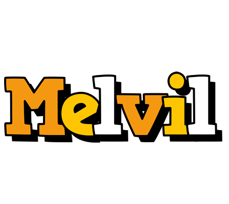 Melvil cartoon logo