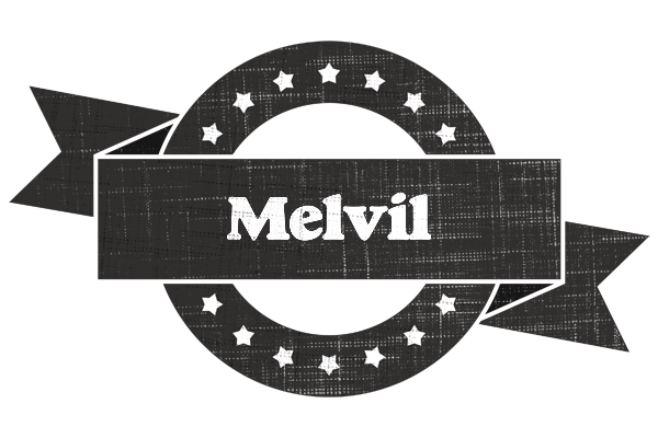 Melvil grunge logo