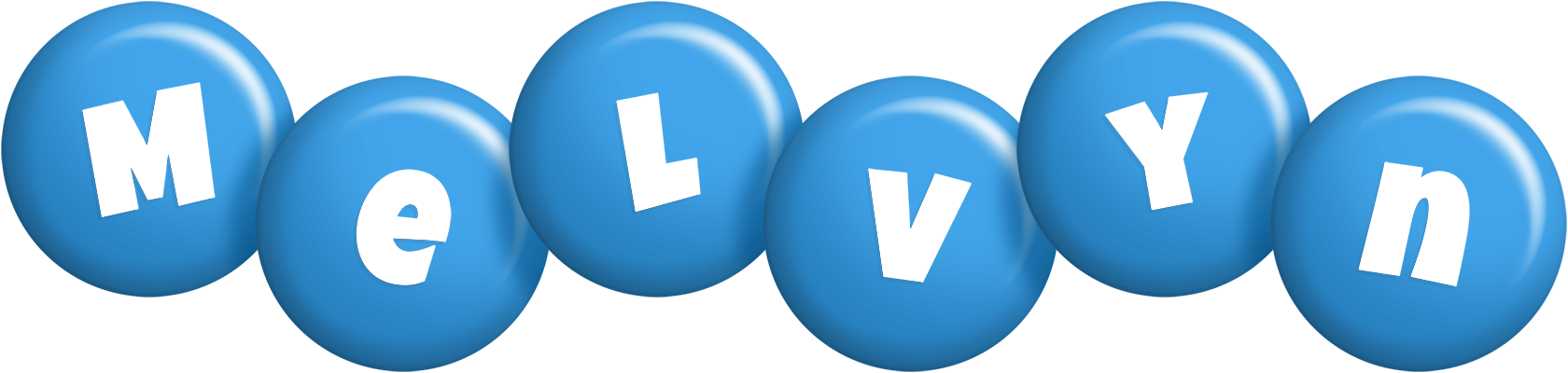 Melvyn candy-blue logo