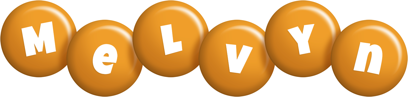 Melvyn candy-orange logo