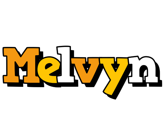Melvyn cartoon logo