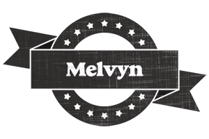 Melvyn grunge logo