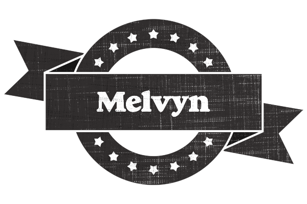 Melvyn grunge logo