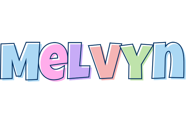 Melvyn pastel logo