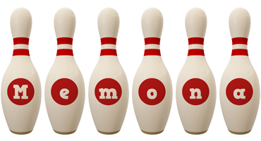 Memona bowling-pin logo