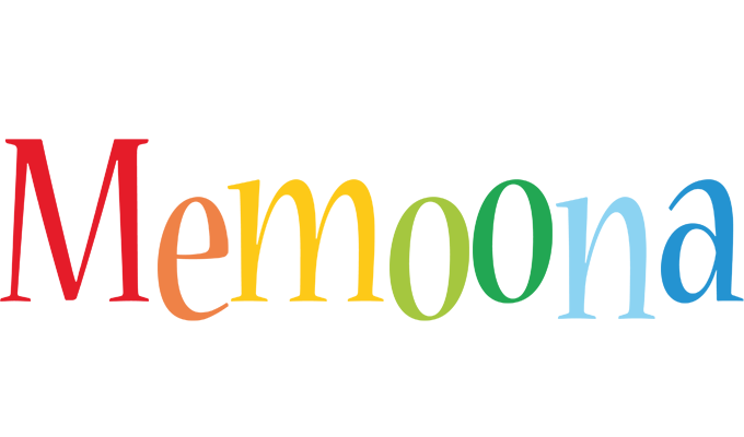 Memoona birthday logo