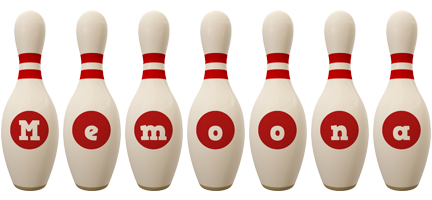 Memoona bowling-pin logo