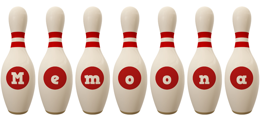 Memoona bowling-pin logo