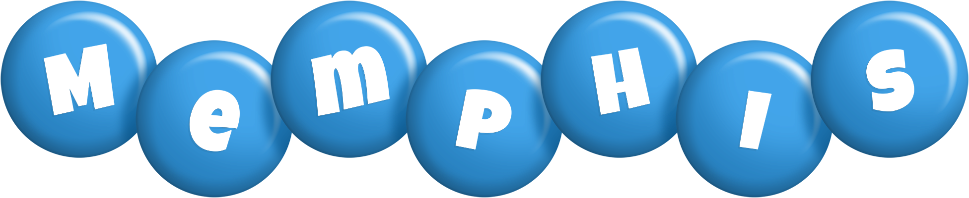 Memphis candy-blue logo