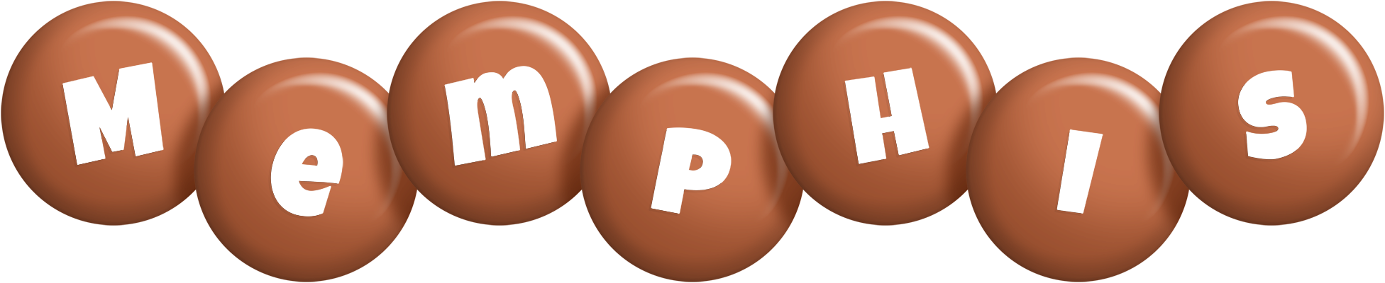 Memphis candy-brown logo