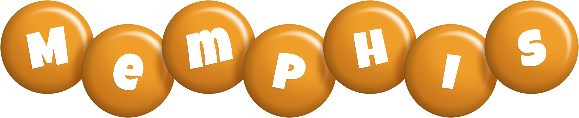 Memphis candy-orange logo