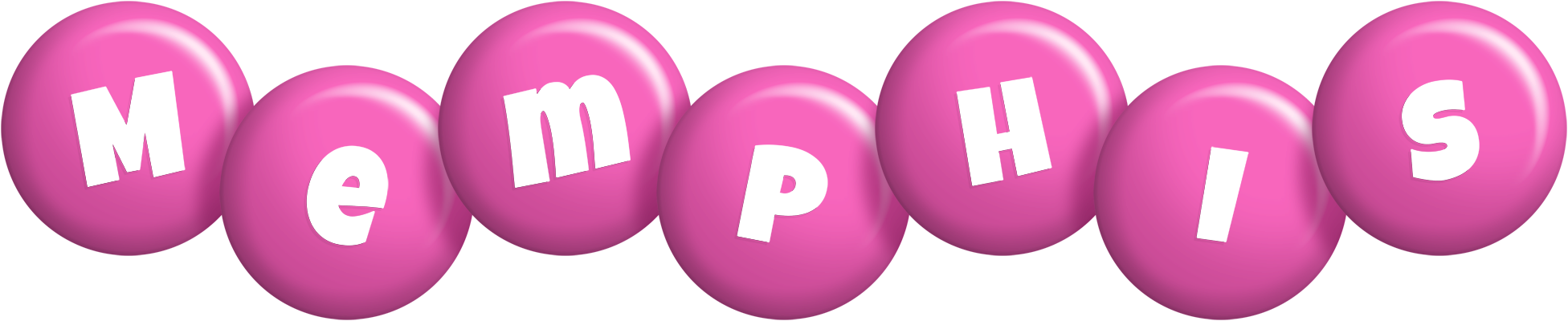 Memphis candy-pink logo