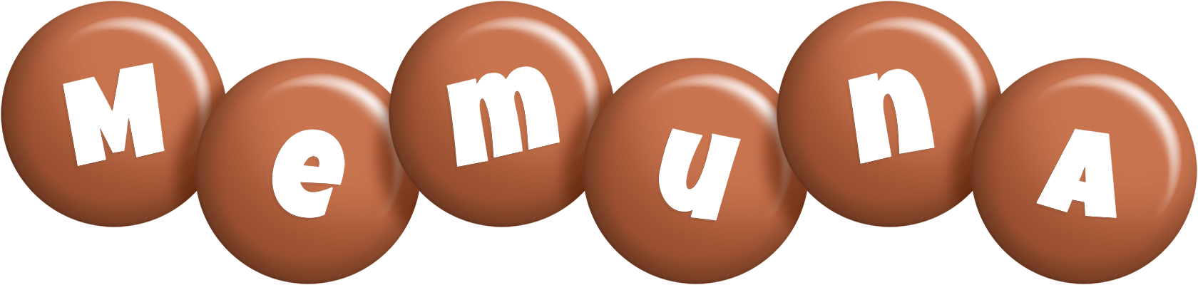 Memuna candy-brown logo