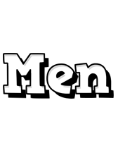 Men snowing logo