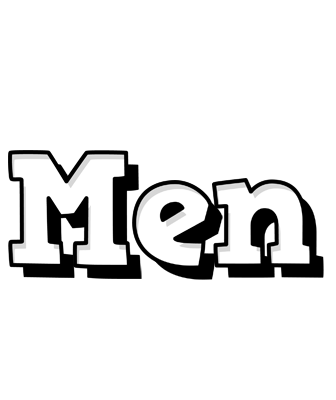 Men snowing logo