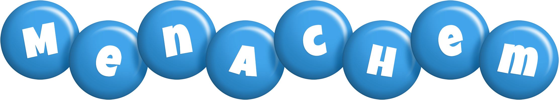 Menachem candy-blue logo