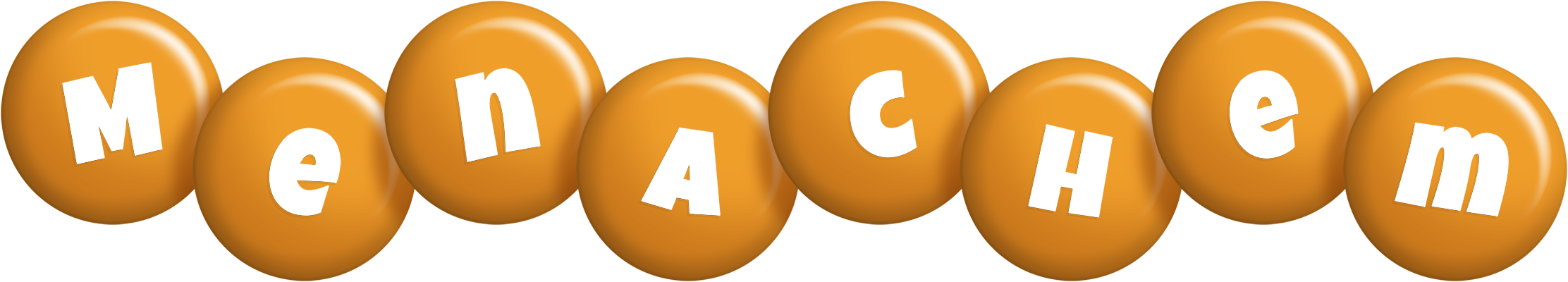 Menachem candy-orange logo