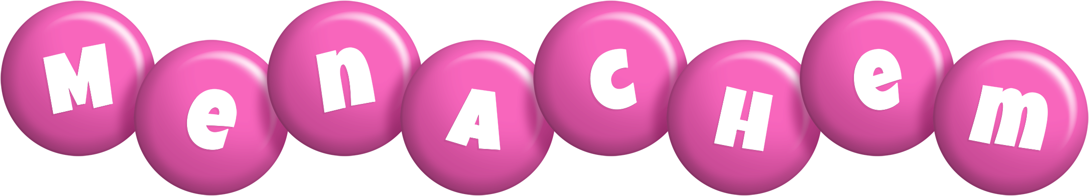 Menachem candy-pink logo
