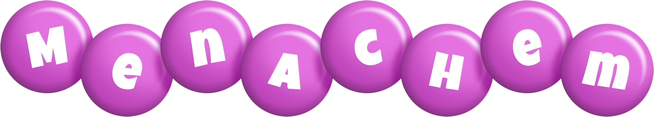 Menachem candy-purple logo