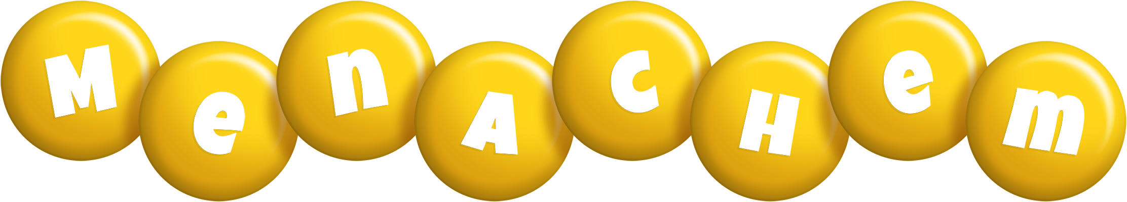 Menachem candy-yellow logo