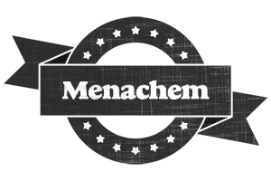 Menachem grunge logo