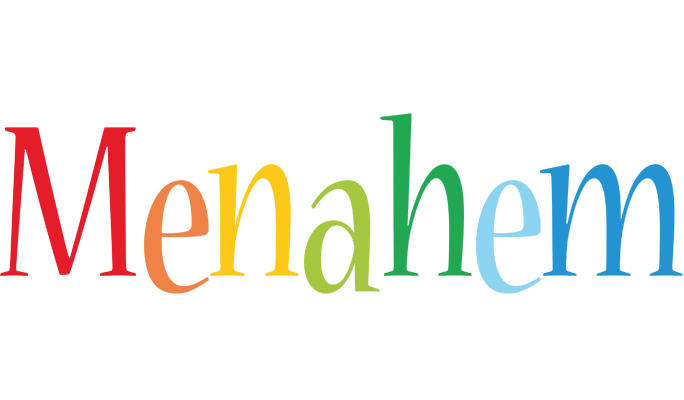 Menahem birthday logo