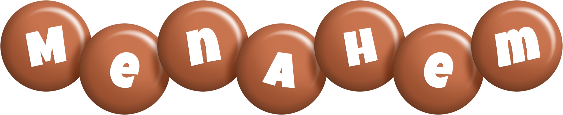 Menahem candy-brown logo