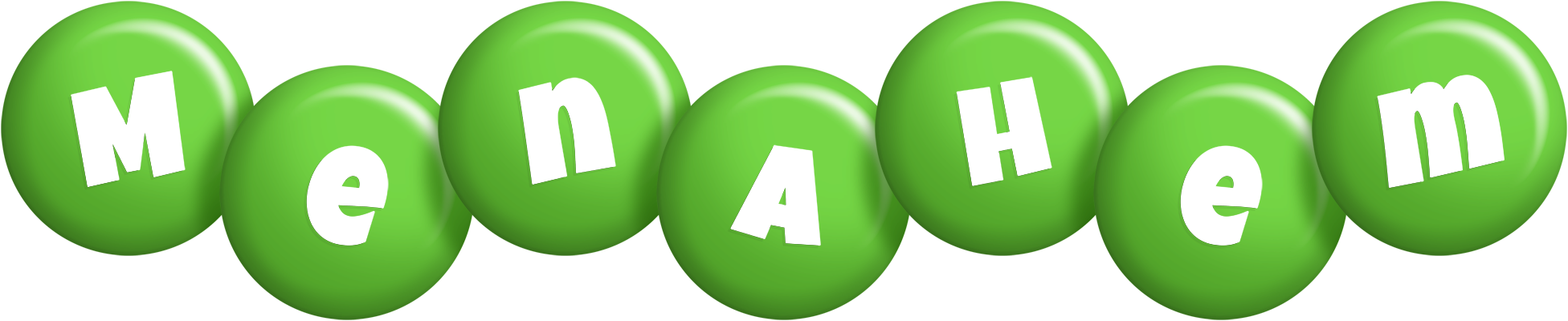 Menahem candy-green logo