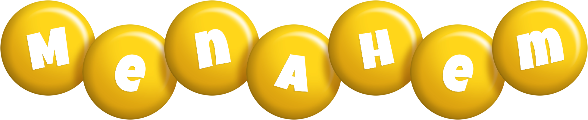 Menahem candy-yellow logo