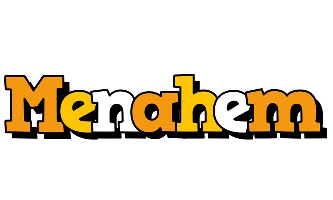 Menahem cartoon logo