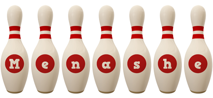 Menashe bowling-pin logo