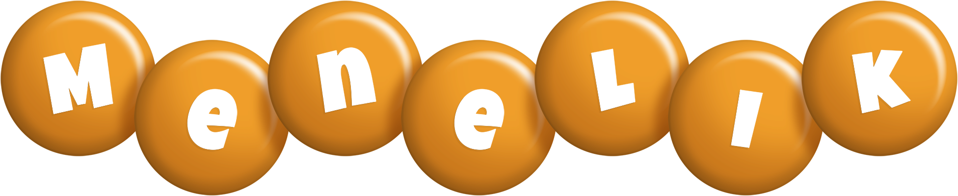 Menelik candy-orange logo