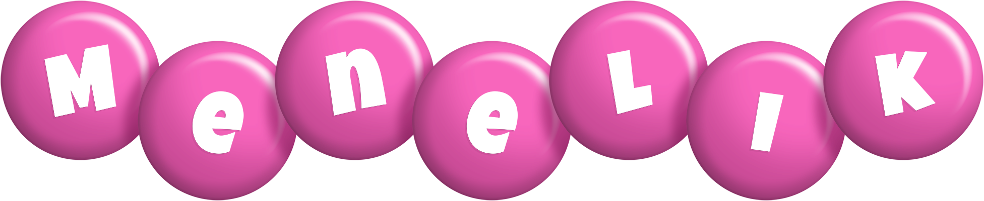 Menelik candy-pink logo