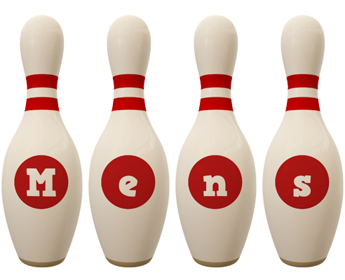 Mens bowling-pin logo