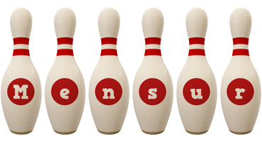 Mensur bowling-pin logo