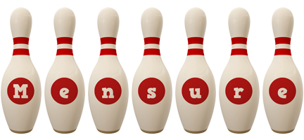 Mensure bowling-pin logo