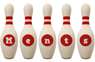 Ments bowling-pin logo