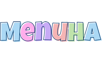 Menuha Logo | Name Logo Generator - Candy, Pastel, Lager, Bowling Pin