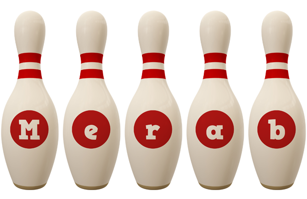 Merab bowling-pin logo